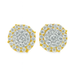 10K Yellow Gold Diamond Stud Earrings with Round Brilliant Cut Diamonds 0.93 CTW | Jewelry Palace