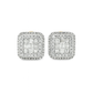 14K Yellow Gold Diamond Square Brilliant Cut Earrings 0.50 CTW | Jewelry Palace
