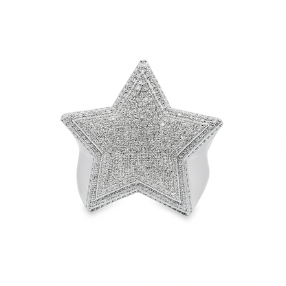 10K Yellow & White Gold Diamond Star Ring 1.14 ctw – Bold Statement Ring | Jewelry Palace Lithonia, GA