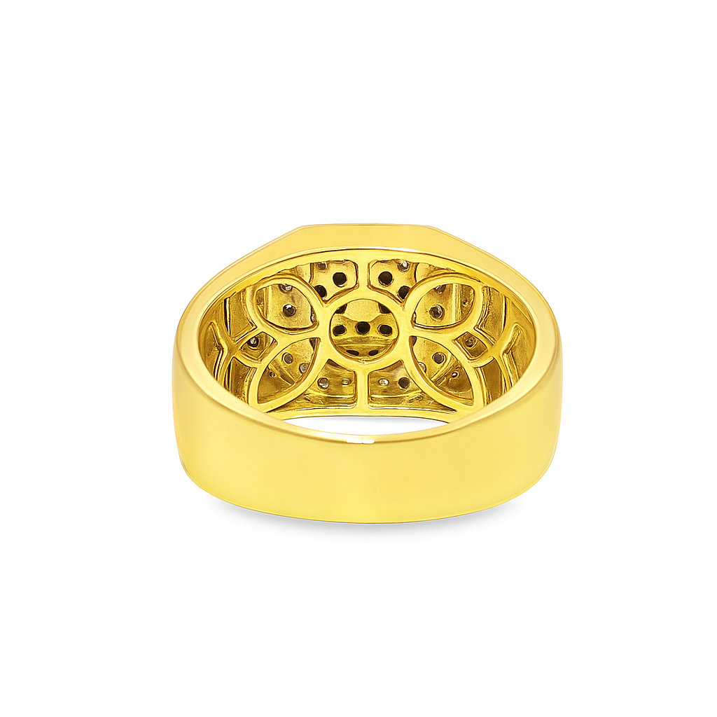 Men’s Classic Black Diamond Ring 1.20 ctw 10K Yellow Gold – Bold Luxury Band | Jewelry Palace Lithonia, GA