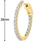 10K Gold 2.00 CT Natural Diamond Inside-Out Hoop Earrings | Jewelry Palace