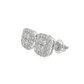 10K White Gold Diamond Square Stud Earrings 0.50 ctw | Jewelry Palace