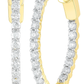 10K Gold 2.00 CT Natural Diamond Inside-Out Hoop Earrings | Jewelry Palace