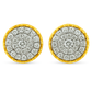 10K Yellow Gold 0.75 ctw Diamond Crown Set Round Earrings | Classic Studs | Jewelry Palace