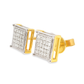 10K Yellow Gold Diamond Square Stud Earrings 0.15 CTW | Jewelry Palace
