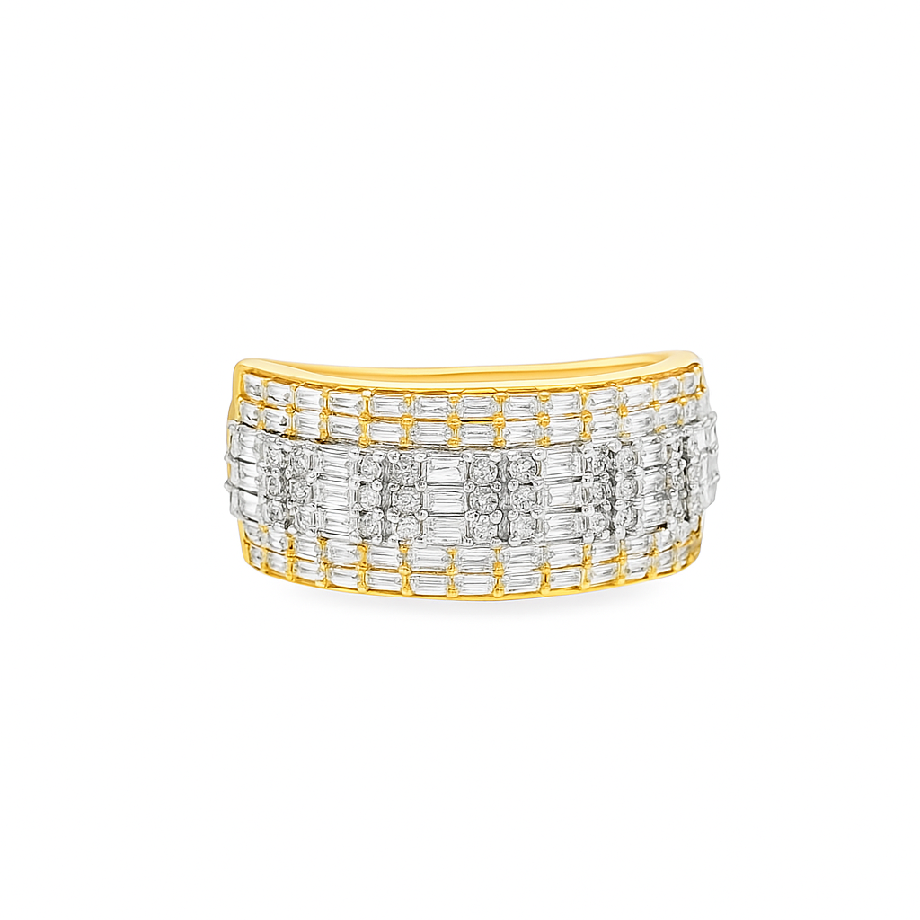 10K Yellow Gold Diamond Baguette Band 1.12 CTW | Men’s Statement Ring | Jewelry Palace