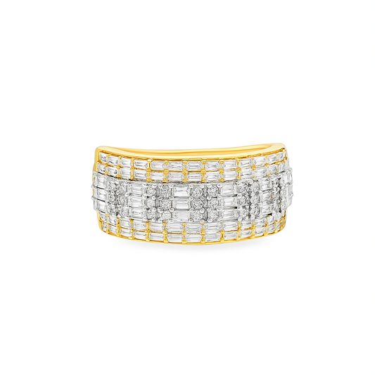 10K Yellow Gold Diamond Baguette Band 1.12 CTW | Men’s Statement Ring | Jewelry Palace