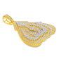 10K Yellow Gold Diamond Allah Pendant 5.30 ctw | Iced-Out Round Cut Islamic Charm