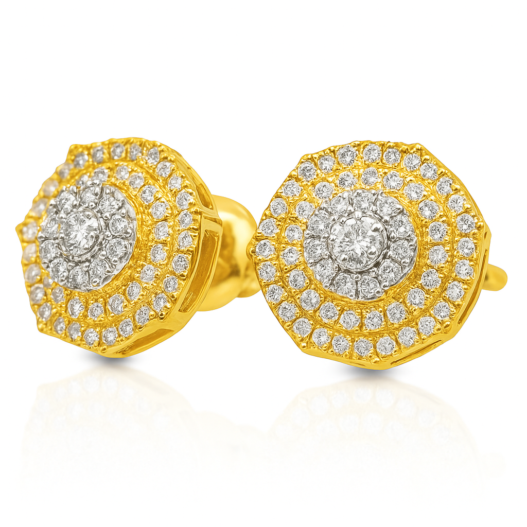 10K Yellow Gold Diamond Round Stud Earrings | 0.23 CTW | Jewelry Palace