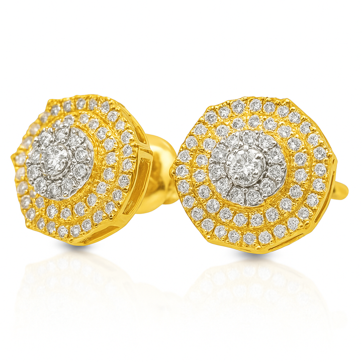 10K Yellow Gold Diamond Round Stud Earrings | 0.23 CTW | Jewelry Palace