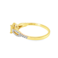 10K Yellow Gold Elegant Promise Diamond Ring 0.26 ctw