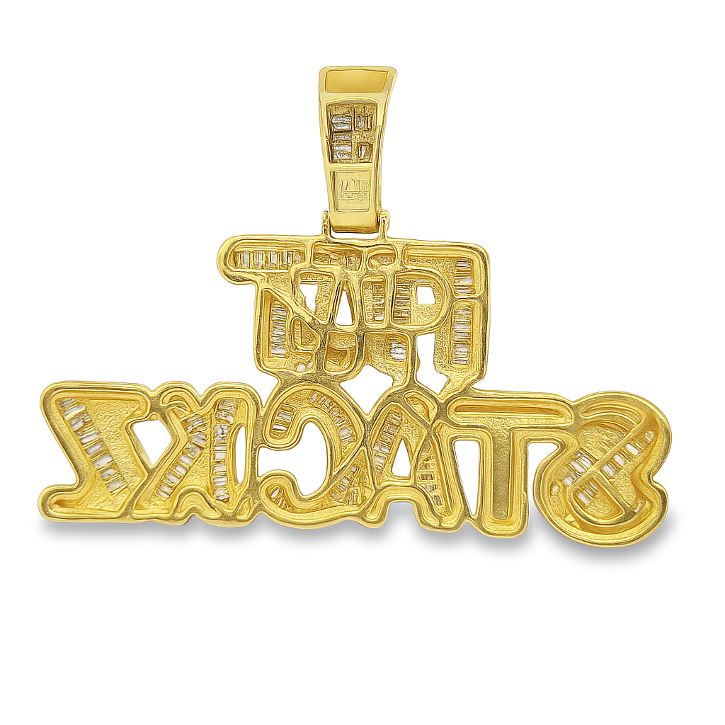 10k Yellow Gold Diamond "FAT STACKZ" Pendant 2.26ctw