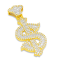 10K Yellow Gold Baguette Diamond "Dollar Sign" Pendant 1.65 ctw