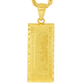 10K Yellow Gold $100 Money Bar Pendant Necklace Set – Symbol of Wealth & Success | Jewelry Palace