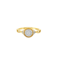 10K Yellow Gold Round Cut Diamond Ring 0.10 ctw