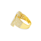 Men’s 10K Yellow Gold Diamond Cross Ring 2.95 CTW | Baguette & Round Iced-Out Ring | Jewelry Palace