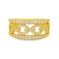 10K Yellow Gold Diamond Link Band Ring 0.99 ctw – Elegant Chain-Inspired Design | Jewelry Palace Lithonia, GA