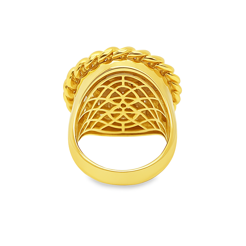 10K Yellow Gold Diamond Lion Head Ring 1.50 CTW | Iced-Out King of the Jungle Ring | Jewelry Palace