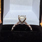 3.01 CT Emerald Cut IGI Certified Lab Grown Diamond Engagement Ring – 18K White Gold 4.02 CTW Overall