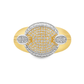 10K Yellow Gold Diamond Oval Cluster Ring 0.35 ctw – Elegant Two-Tone Statement Ring | Jewelry Palace Lithonia, GA