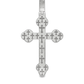 10K White Gold Diamond Cross Pendant 2.53 ctw