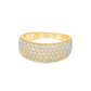 10K Yellow Gold Diamond Band with Honeycomb Set Diamonds 1.00 ctw