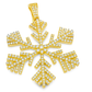 10K Yellow Gold Diamond Snowflake Pendant 3.00 ctw | Iced Out Winter Pendant – Jewelry Palace