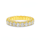 14K Yellow Gold Diamond Eternity Ring with Brilliant Cut Diamonds 4.25 ctw