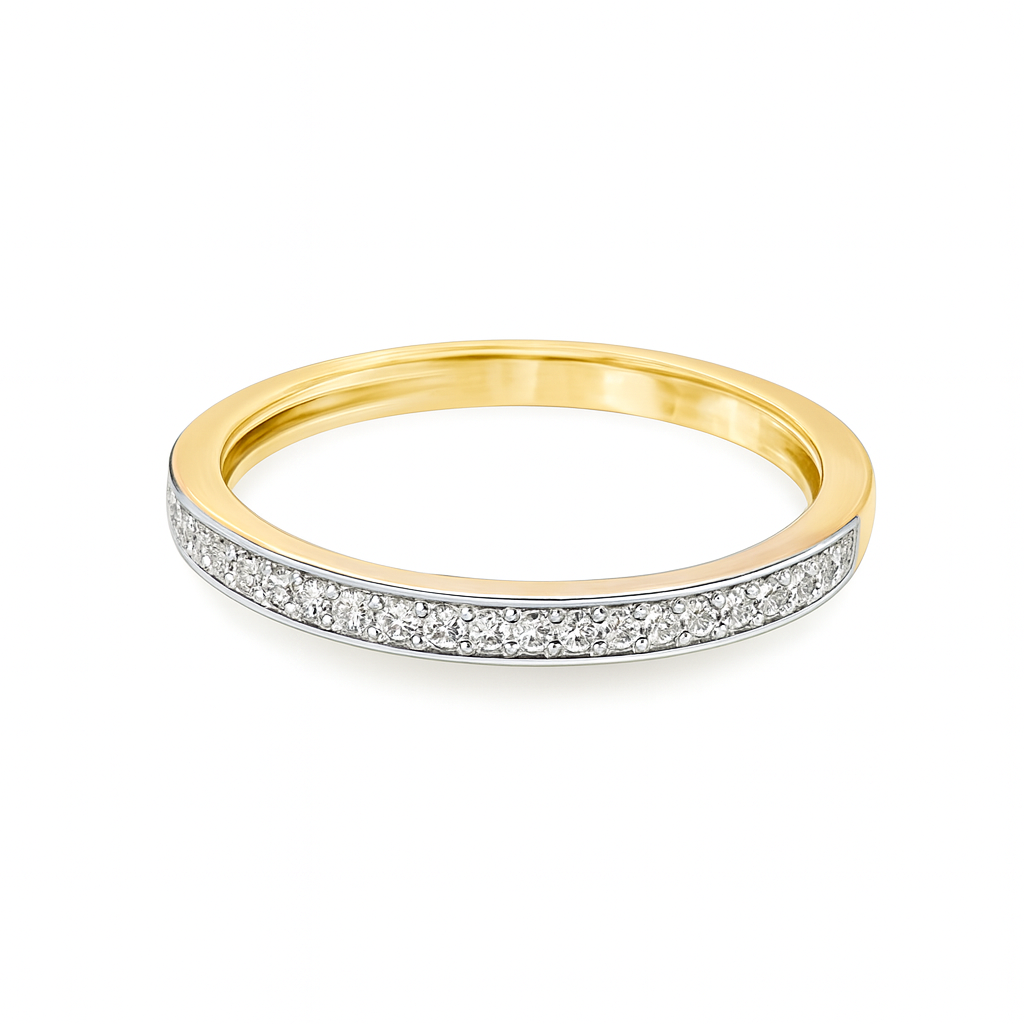 10K Yellow Gold Diamond Halo Engagement Ring Set w/ Band 0.42 CTW Bridal