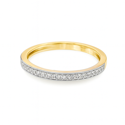 10K Yellow Gold Diamond Halo Engagement Ring Set w/ Band 0.42 CTW Bridal