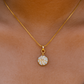 10K Yellow Gold Diamond Basketball Pendant Charm Necklace Round Diamonds 0.15 CTW