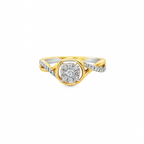 10K Yellow Gold Round Brilliant Diamond Ring 0.13 ctw