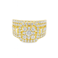 10K Yellow Gold Diamond Square Cluster Ring 3.00 ctw | Brilliant Round Cut Design – Jewelry Palace Lithonia GA
