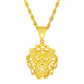 10K Yellow Gold Lion Face Pendant Necklace Set – Bold & Regal Design | Jewelry Palace