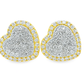 10K Yellow Gold Diamond Heart-Shaped Earrings 0.73 CTW | Jewelry Palace