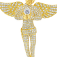 10K Yellow Gold 1.17 ctw Diamond Elegant Angel Pendant | Guardian Spirit & Faith Jewelry | Jewelry Palace