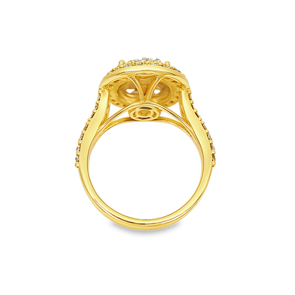 VVS-VS 10K Yellow Gold Halo Diamond Ring | 2.02 CTW | Jewelry Palace