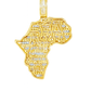 10K Yellow Gold Diamond Africa Map Pendant 2.75 ctw | Iced Out Baguette Pendant for Men – Jewelry Palace