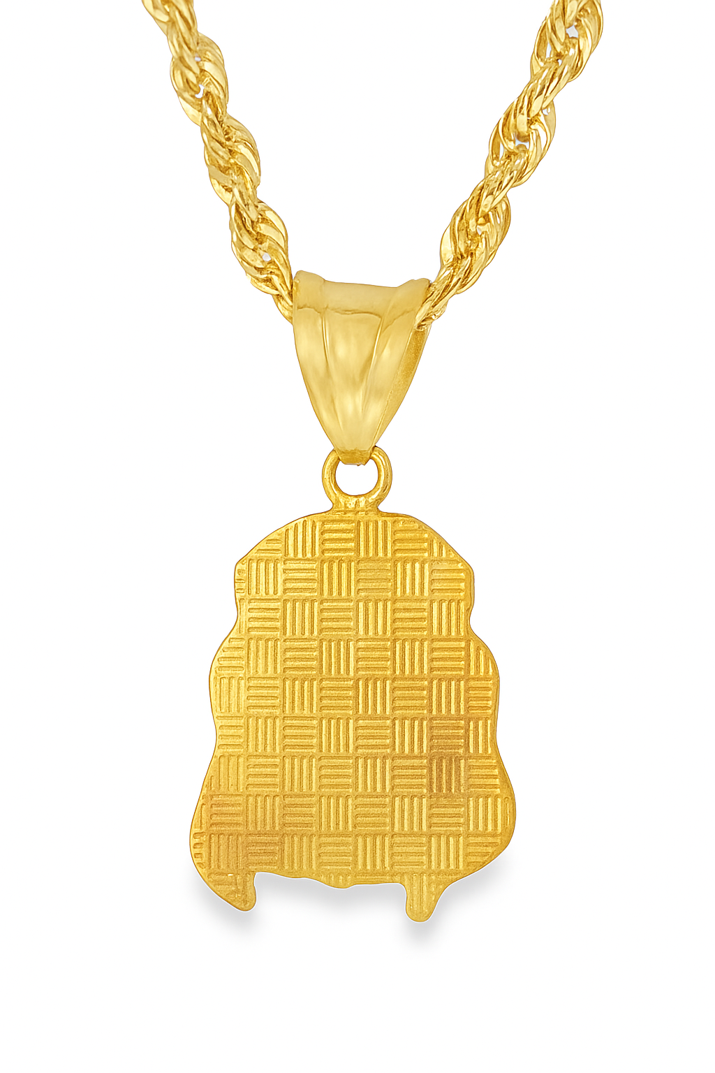 10K Yellow Gold Jesus Face Pendant Necklace Set – Symbol of Faith & Strength | Jewelry Palace