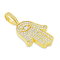 Enlightened Hamsa Pendant 1.45 ctw Diamond 10K Yellow Gold – Eye of Protection Charm | Jewelry Palace Lithonia, GA