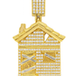 10K Yellow Gold Diamond Trap House Pendant 0.60 CTW – Jewelry Palace