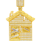 10K Yellow Gold Diamond Trap House Pendant 1.0 Ctw| Iced Out Hip Hop Pendant for Men – Jewelry Palace