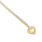 14K Yellow Gold Women’s Diamond Tennis Bracelet 3.00 ctw – Elegant Heart Clasp Design | Jewelry Palace