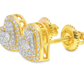 10K Yellow Gold 0.28 ctw Diamond Heart-Shaped Earrings | Elegant Studs | Jewelry Palace