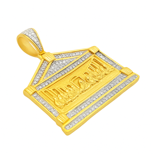 10K Yellow Gold Diamond Last Supper Pendant 0.39 ctw – Religious Jesus Pendant | Jewelry Palace Lithonia, GA