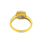 10K Yellow Gold Diamond Square Shape Cluster Ring 0.25 ctw
