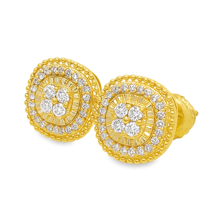 10K Yellow Gold Diamond Round Stud Earrings | 0.16 CTW | Jewelry Palace