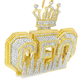 10K Yellow Gold Diamond Baguette “CEO” Crown Pendant 8.0 ctw