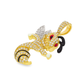 10K Yellow Gold Angry Bee Diamond Pendant 1.01 ctw | Enamel Solid Back Iced-Out Charm