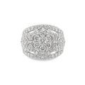 14K White Gold Diamond Flower Cluster Ring 2.95 ctw | Round Brilliant Diamonds – Jewelry Palace Lithonia GA